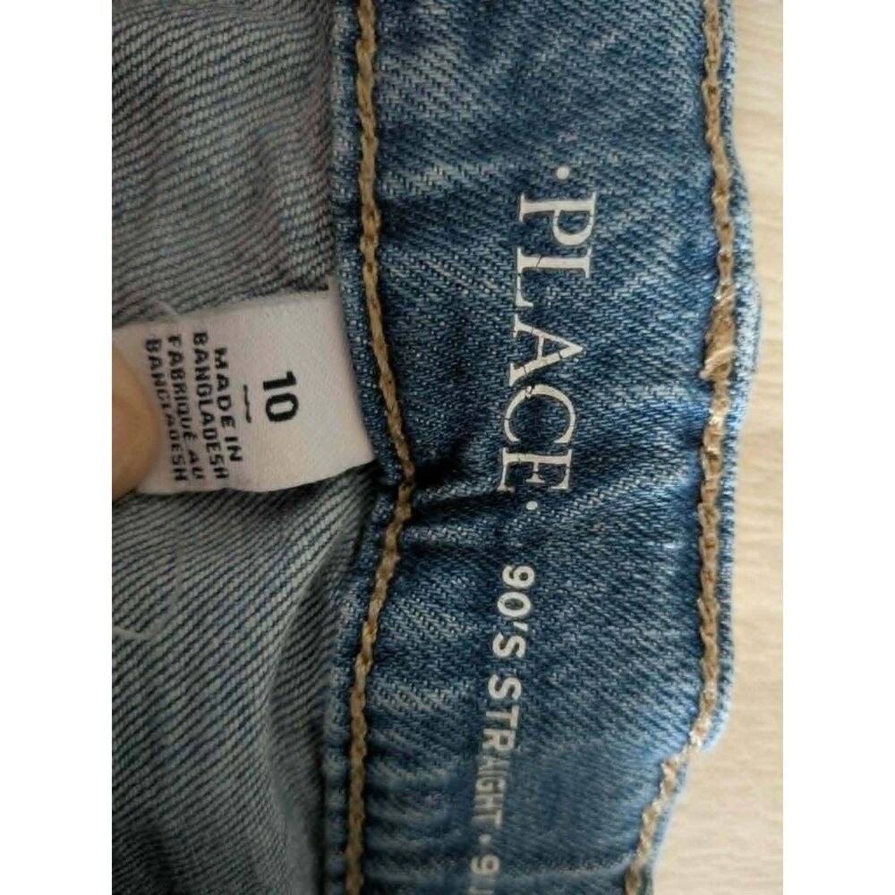 The Children’s Place Girls Size 10 90s Straight Jeans Distressed Blue Denim
